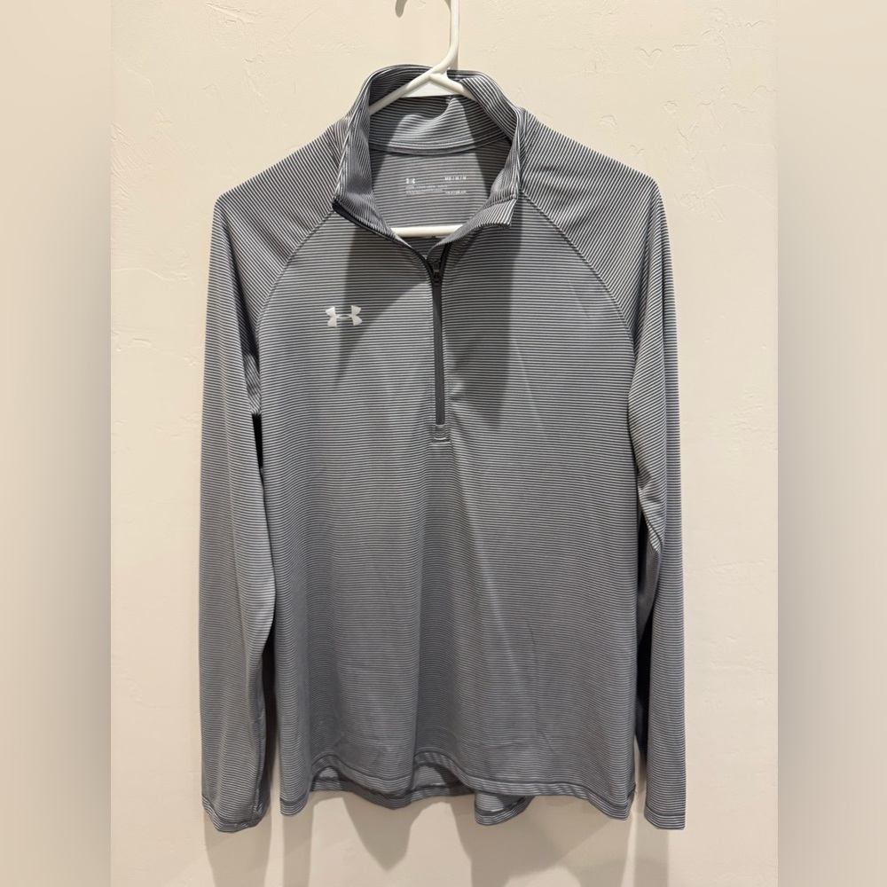 Under Armour Women’s Gray Striped Quarter-Zip Jacket